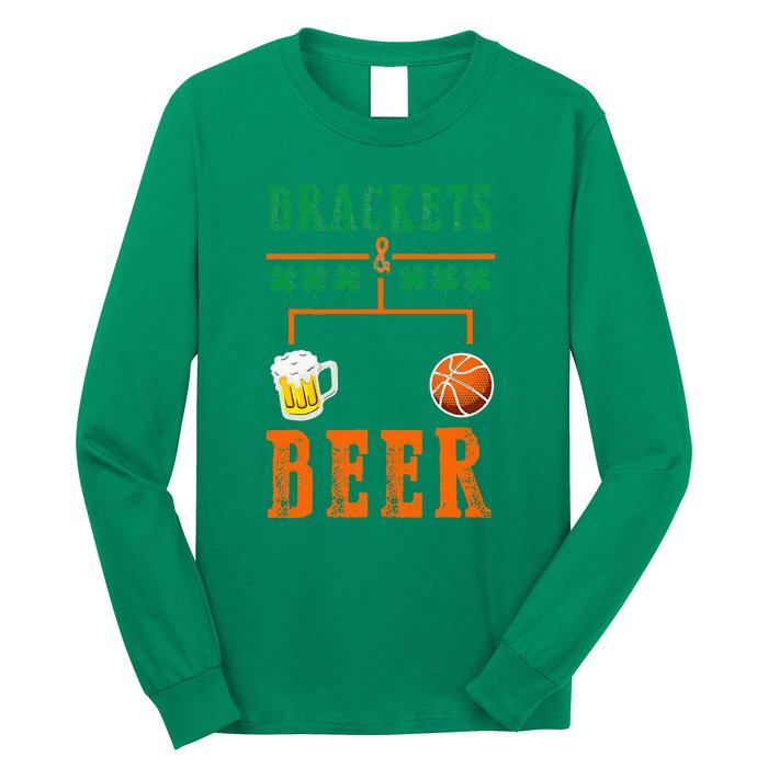 Brackets And Beer March Basketball College Long Sleeve Shirt