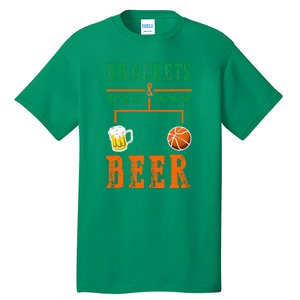 Brackets And Beer March Basketball College Tall T-Shirt