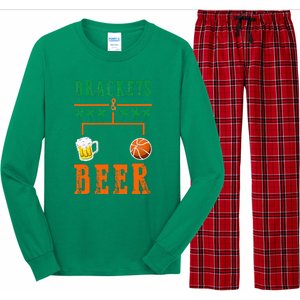 Brackets And Beer March Basketball College Long Sleeve Pajama Set