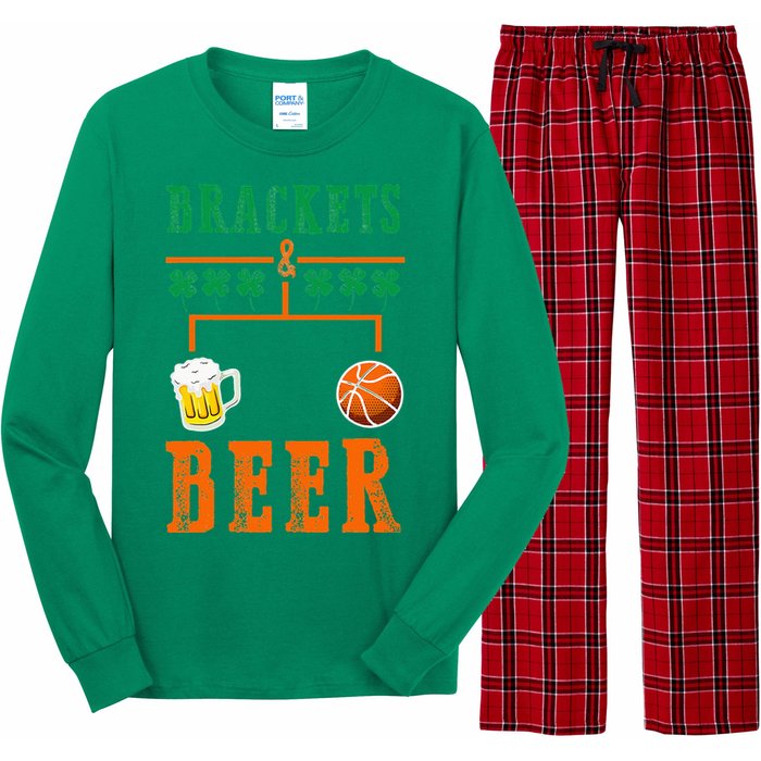 Brackets And Beer March Basketball College Long Sleeve Pajama Set