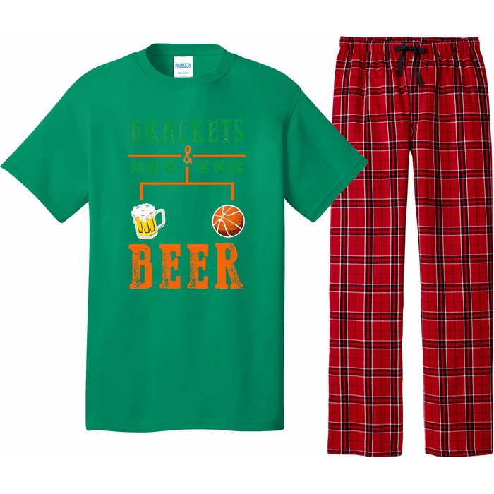 Brackets And Beer March Basketball College Pajama Set