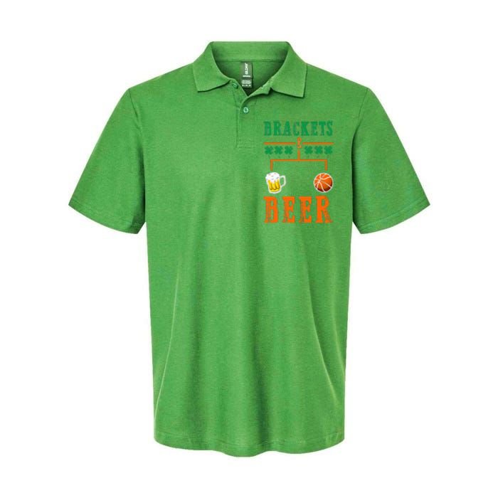 Brackets And Beer March Basketball College Softstyle Adult Sport Polo