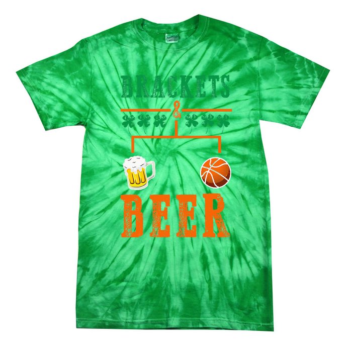 Brackets And Beer March Basketball College Tie-Dye T-Shirt