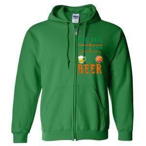 Brackets And Beer March Basketball College Full Zip Hoodie