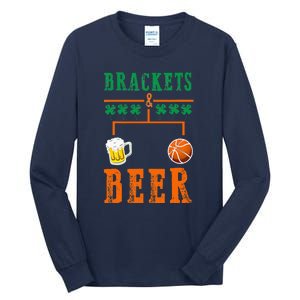 Brackets And Beer March Basketball College Tall Long Sleeve T-Shirt