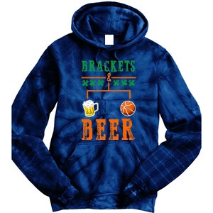 Brackets And Beer March Basketball College Tie Dye Hoodie