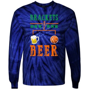 Brackets And Beer March Basketball College Tie-Dye Long Sleeve Shirt