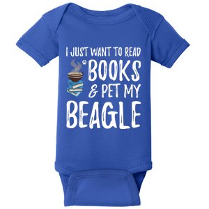 Beagle Avid Book Reader Funny Dog Mom Gift Baby Bodysuit