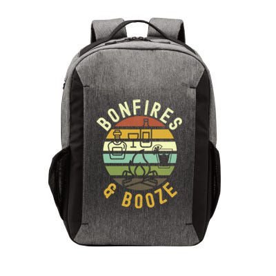 Bonfires And Booze Retro Trendy Casual Graphic Fall Gift Vector Backpack