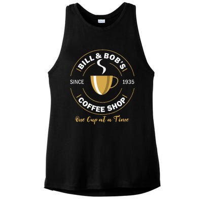 Bill And Bobs Coffee Shop AA Recovery Gift Ladies PosiCharge Tri-Blend Wicking Tank