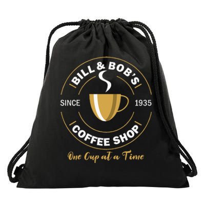 Bill And Bobs Coffee Shop AA Recovery Gift Drawstring Bag