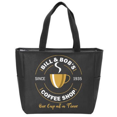 Bill And Bobs Coffee Shop AA Recovery Gift Zip Tote Bag