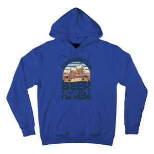 Badminton And Beer ThatS Why IM Here Funny Meaningful Gift Hoodie