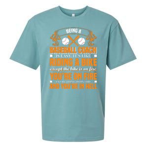 Being A Baseball Coach Is Easy It's Like Riding A Bike Sueded Cloud Jersey T-Shirt