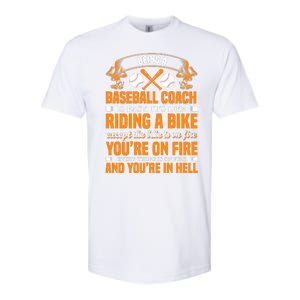 Being A Baseball Coach Is Easy It's Like Riding A Bike Softstyle CVC T-Shirt