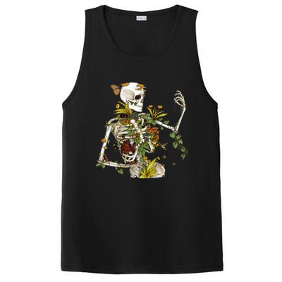 Bones And Botany Funny Skeleton Plants Botanical Gift PosiCharge Competitor Tank