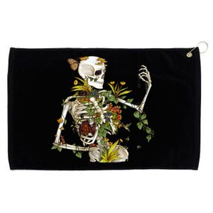 Bones And Botany Funny Skeleton Plants Botanical Gift Grommeted Golf Towel