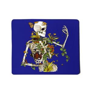 Bones And Botany Funny Skeleton Plants Botanical Gift Mousepad