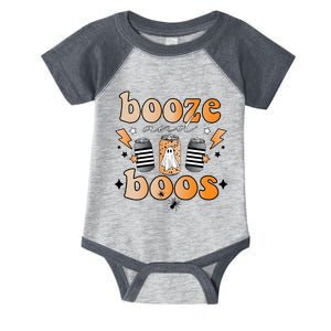 Booze And Boos Retro Halloween Ghoul Infant Baby Jersey Bodysuit