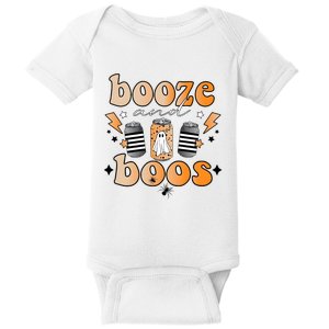 Booze And Boos Retro Halloween Ghoul Baby Bodysuit