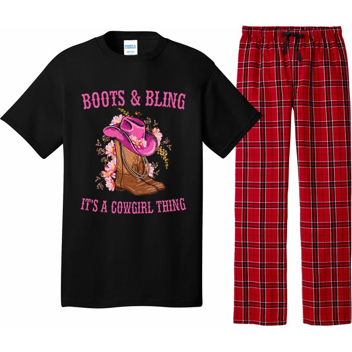 Boots And Bling Its A Cowgirl Thing Cute Love Country Life Pajama Set