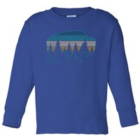 Bison American Buffalo Vintage National Park Souvenir Gift Cool Gift Toddler Long Sleeve Shirt