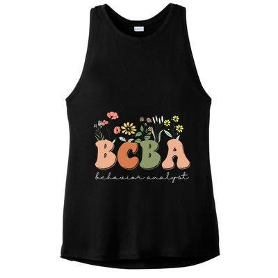 Behavior Analyst BCBA Behavior Therapist ABA Therapist RBT Ladies PosiCharge Tri-Blend Wicking Tank