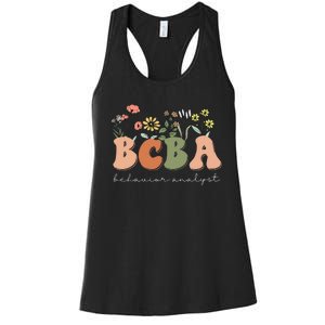 Behavior Analyst BCBA Behavior Therapist ABA Therapist RBT Women's Racerback Tank