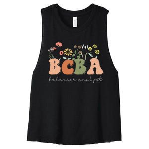 Behavior Analyst BCBA Behavior Therapist ABA Therapist RBT Women's Racerback Cropped Tank