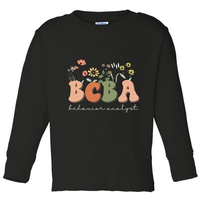 Behavior Analyst BCBA Behavior Therapist ABA Therapist RBT Toddler Long Sleeve Shirt