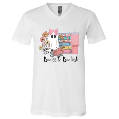 Boojee And Bookish Book Lover Bookworm V-Neck T-Shirt