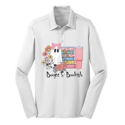 Boojee And Bookish Book Lover Bookworm Silk Touch Performance Long Sleeve Polo