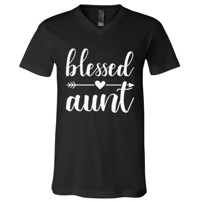 Blessed aunt V-Neck T-Shirt