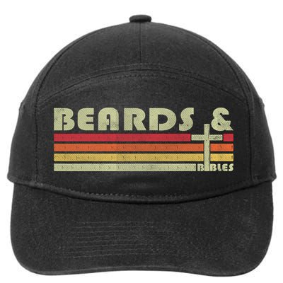 Beards And Bibles Christian Dad  7-Panel Snapback Hat