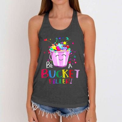 Be A Bucket Filler Funny School Back To School Women's Knotted Racerback Tank