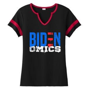 Bidenomics Anti Biden Admin President Joe BidenS Economics Ladies Halftime Notch Neck Tee