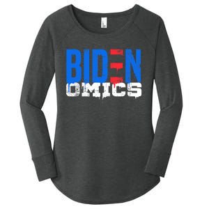 Bidenomics Anti Biden Admin President Joe BidenS Economics Women's Perfect Tri Tunic Long Sleeve Shirt