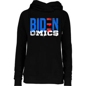 Bidenomics Anti Biden Admin President Joe BidenS Economics Womens Funnel Neck Pullover Hood