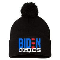 Bidenomics Anti Biden Admin President Joe BidenS Economics Pom Pom 12in Knit Beanie