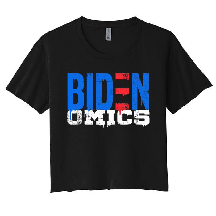 Bidenomics Anti Biden Admin President Joe BidenS Economics Women's Crop Top Tee