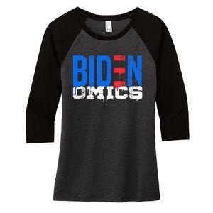 Bidenomics Anti Biden Admin President Joe BidenS Economics Women's Tri-Blend 3/4-Sleeve Raglan Shirt