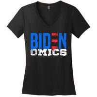 Bidenomics Anti Biden Admin President Joe BidenS Economics Women's V-Neck T-Shirt