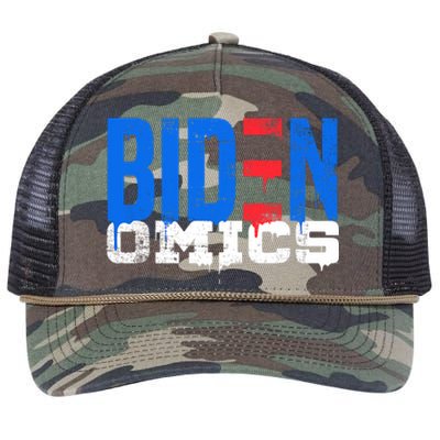 Bidenomics Anti Biden Admin President Joe BidenS Economics Retro Rope Trucker Hat Cap