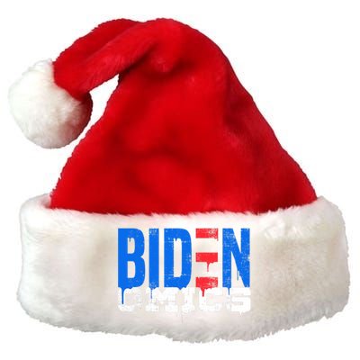 Bidenomics Anti Biden Admin President Joe BidenS Economics Premium Christmas Santa Hat