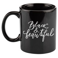 Black And Beautiful Gift 11oz C Handle Ceramic Mug
