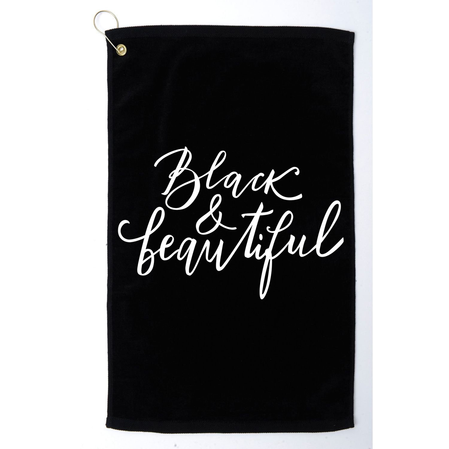 Black And Beautiful Gift Golf Towel