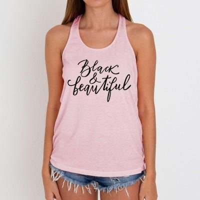 Black And Beautiful Gift Women's Knotted Racerback Tank