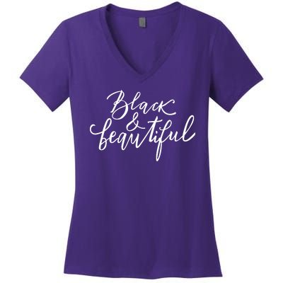 Black And Beautiful Gift Women's V-Neck T-Shirt