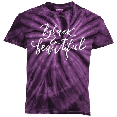 Black And Beautiful Gift Kids Tie-Dye T-Shirt