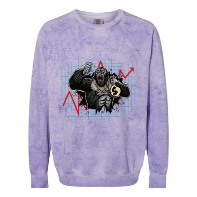 Bitcoin Ape Colorblast Crewneck Sweatshirt